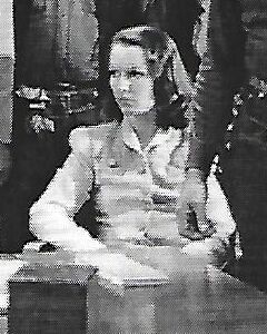 Brooks in Overland Stage Raiders (1938), her final film. Note her long hairstyle, drastically different from her trademark bob haircut
