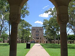 The Great Court at the University of Queensland in Brisbane, Queensland's oldest university