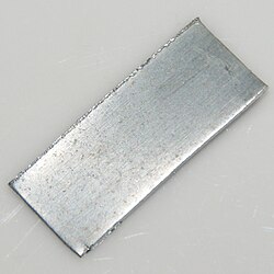 Piece of zinc sheet
