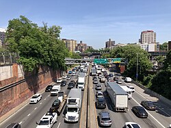 The Cross Bronx Expressway (I-95/US 1) is typically clogged with traffic
