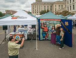 National Preparedness Month with Smokey Bear and Assistant Secretary for Administration, Dr. Parham.