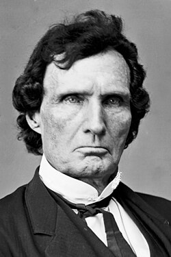 The character of Congressman Stoneman in the film echoes Thaddeus Stevens (pictured), one of the two most powerful Radical Republicans of the 1860s.