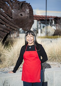 Karita Coffey (Comanche Nation) professor, ceramic artist, and sculptor at the Institute of American Indian Arts, Santa Fe, New Mexico, 2014