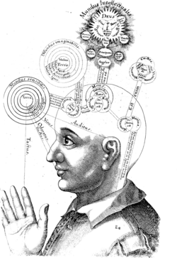 17th-century representation of consciousness by Robert Fludd, an English Paracelsian physician