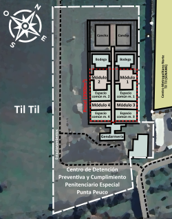 Plan of Punta Peuco Prison, Til Til, Chile.