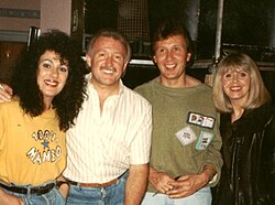 Brotherhood of Man in the 1990s. Left to right: Nicky Stevens, Martin Lee, Lee Sheriden, Sandra Stevens