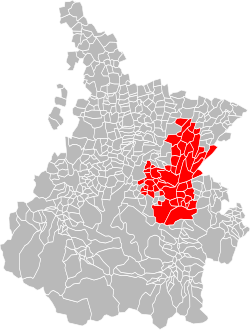 Location of the Communauté de communes du Plateau de Lannemezan within Hautes-Pyrénées