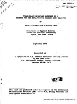 Analyses of extraction from seawater, published in 1975