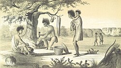 A drawing from 1851 of Yavapai people made by Sitgreaves' first topographical mission across Arizona