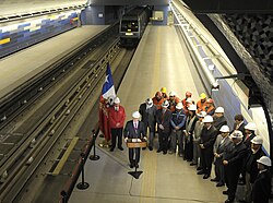 Inauguration of Line 5 extension to Maipú in 2010