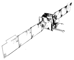 Drawing of Skynet 4 in orbit