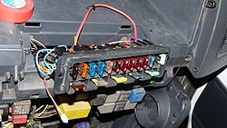 Panel for fuses and circuit breakers