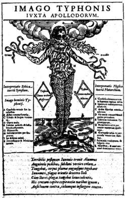 Illustration of Typhon from Athanasius Kircher's Oedipus Aegyptiacus, 1652
