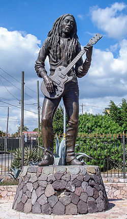 Bob Marley statue in Kingston, Jamaica