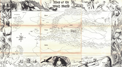 Map of the Witch World by Barbi Johnson, from the 1970 ACE Witch World Gift Box Set
