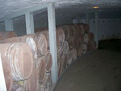 Gunpowder storing barrels at the Martello tower in Point Pleasant Park, Halifax, Nova Scotia, Canada