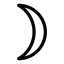 Encrescent symbol for the Moon