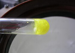 Solid chlorine at −150 °C