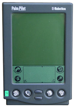 An early model—the PalmPilot Personal