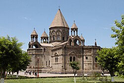 Etchmiadzin cathedral in Vagarshapat, Armenia, believed to be the oldest cathedral in the world.