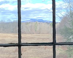 Mount Greylock, the highest elevation in Massachusetts, as seen from Melville's writing desk in Pittsfield