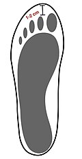 Cavity space in a shoe