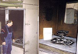 DIN4102 flammability class B1 vertical shaft furnace at Technische Universität Braunschweig, Germany