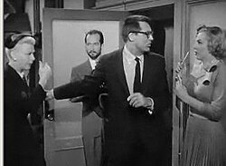 Rogers in Monkey Business (1952) with Robert Cornthwaite, Cary Grant, and Marilyn Monroe