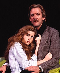 Blanche Baker and Sutherland during Lolita rehearsal, 1980