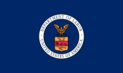 The former flag of the U.S. Department of Labor, used from 1914 to 1960