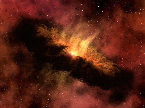 Artist's conception of a protoplanetary disk