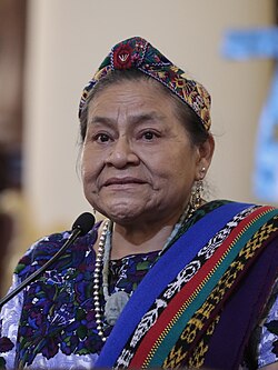 Human rights activist, author, and Nobel Peace Prize laureate, Rigoberta Menchú