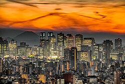 Shinjuku's development as a business district started in the 1970s.