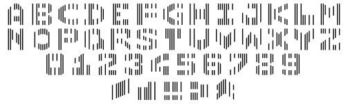 MICR CMC-7 font of 41 characters. The control characters after the numerals are (from left to right) S I (internal), S II (terminator), S III (amount), S IV (unused), and S V (routing).
