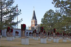 Oklahoma City National Memorial at Christmas.
