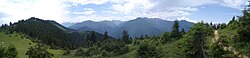 A panorama of the Pontic Mountains in the Black Sea Region of northern Anatolia, Turkey