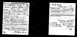 A World War I-era draft card belonging to writer Stoddard King