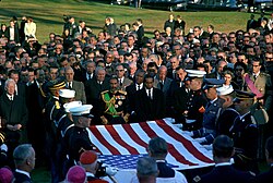 At the state funeral of John F. Kennedy, 25 November 1963
