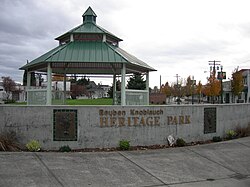 Reuben Knoblauch Heritage Park near the Sounder commuter rail station that connects Sumner to Seattle and Tacoma
