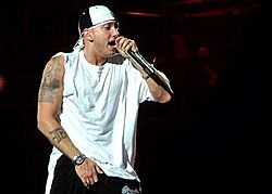 Eminem on the Anger Management Tour in 2003