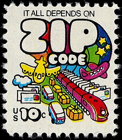 1973 stamp design promoting the then-new ZIP Code