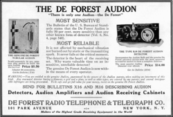 Audion advertisement, Electrical Experimenter, August 1916