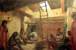 Kate T. Cory, Inside the Kiva, oil, 1905–1912, Waukegan Historical Society