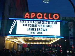 The public memorial at the Apollo Theater in Harlem
