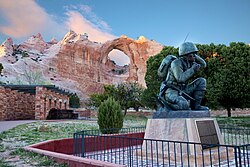 The World War II Navajo Code Talkers Memorial in Window Rock.