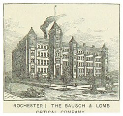 New York headquarters of the Bausch & Lomb Optical Company in 1891