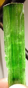 Gem-quality actinolite blade, from Mogok, Burma