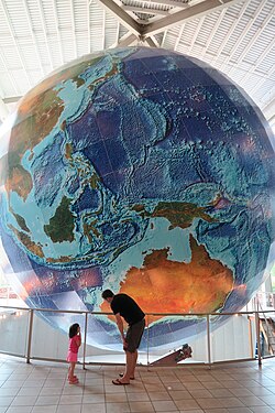 Eartha, the world's largest rotating and revolving globe, within the former headquarters of DeLorme in Yarmouth, Maine