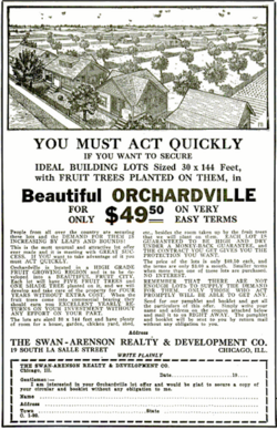 A 1920 advertisement in The Crisis for a plot of land