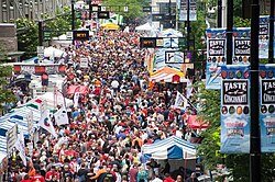 Approximately 1 million attend Taste of Cincinnati yearly, making it one of the largest street festivals in the United States.[142]